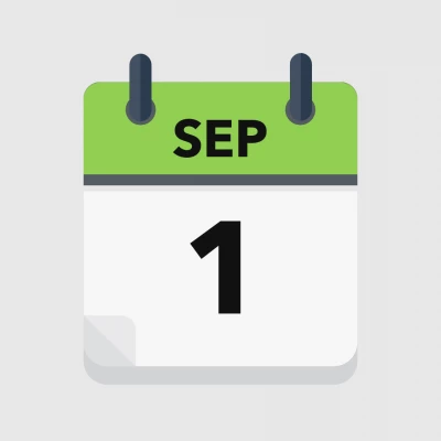 Calendar icon showing 1st September