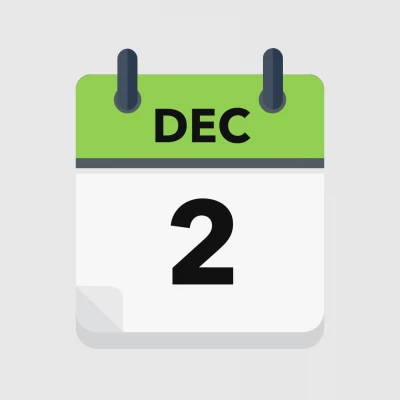 Calendar icon showing 2nd December