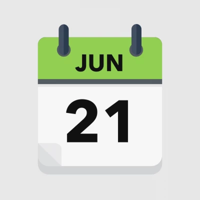 Calendar icon showing 21st June