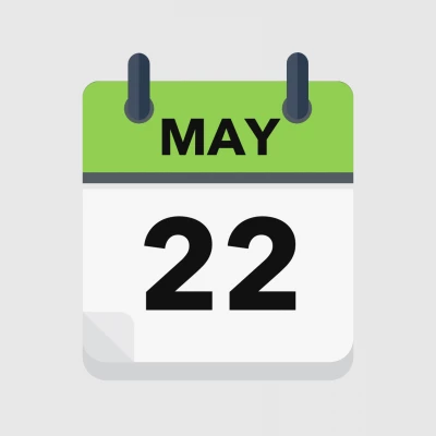 Calendar icon showing 22nd May