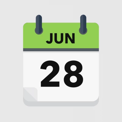 Calendar icon showing 28th June