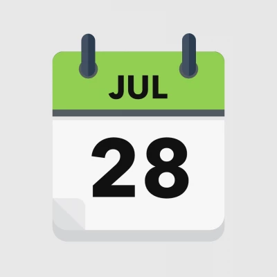 Calendar icon showing 28th July