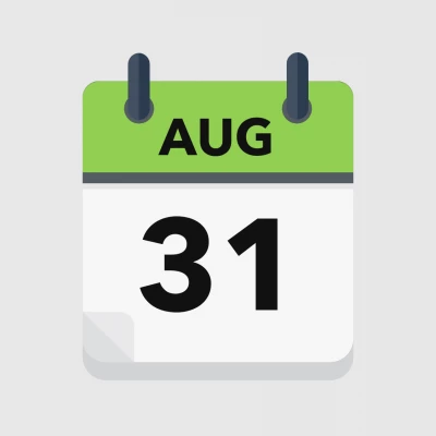 Calendar icon showing 31st August